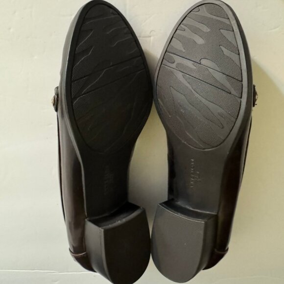 NWT Anne Klein Iflex AK DAGNEY Brown Slip on Loafers Silver Accent Buckle Sz 7. - Picture 6 of 7